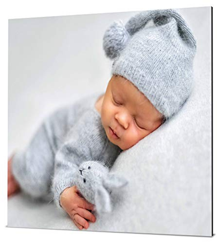 wandmotiv24 Aluminium-Wandbild - Foto auf Aluminium mit Online-Vorschau - personalisiertes Alubild - Bild mit Wunschmotiv - Fotogeschenk - 50x50 cm
