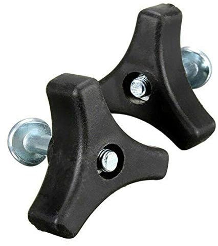 SMTHOME 2PCS Triangolo Manopola Manopola Dado Manico Vite Dado ad Alette Set Parti di Ricambio per Honda Tosaerba Plastica Nero