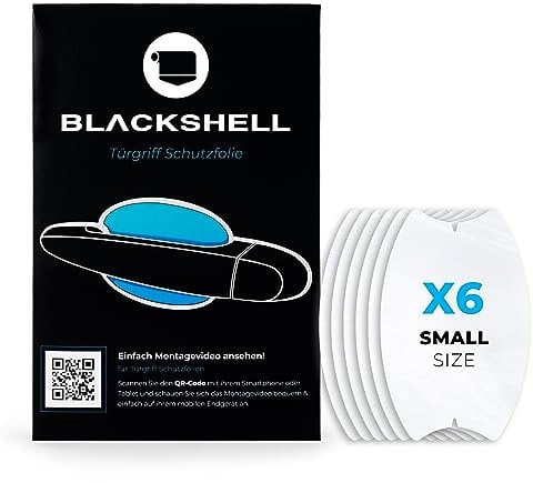 Blackshell® Lackschutzfolie für Auto Türmulden/Griffschalen Türgriff Schutz - Transparentes 6 teiliges Folienset als Kratzschutz