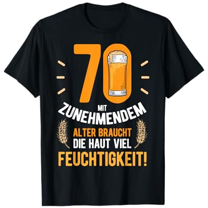 70. Geburtstag Mann Lustige Geschenke Bier Spass Spruch T-Shirt