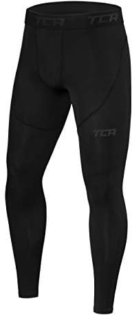 TCA Herren Pro Performance Leggings, Kompressionshose, Sporthose, Lang - Schwarz, XL