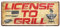 Blechschild License to Grill - lustiges Metallschild mit witzigen Spruch für Man Cave - Retro Deko Schild Terrasse Balkon Garten - Geschenk Grill BBQ - Grill Hobby Zubehör Kugelgrill - 28x12cm