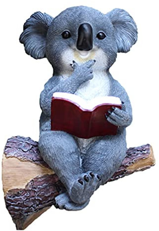 Uonlytech Koala LED Solarleuchten Solar Gartenleuchte Gartenlampe Harz Gartenfiguren Dekofigur Garten Statue Skulptur Gartendeko für Tischdeko Rasen Hof Koala Solar