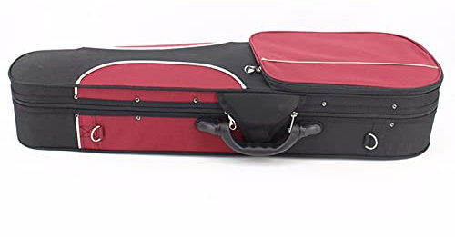 XQHD 4/4 Geigenkoffer/Taschen in Voller Größe, Hüllen Contour Compact,Leichtes Leder mit Krokodilmuster,Verstellbare Träger,Black