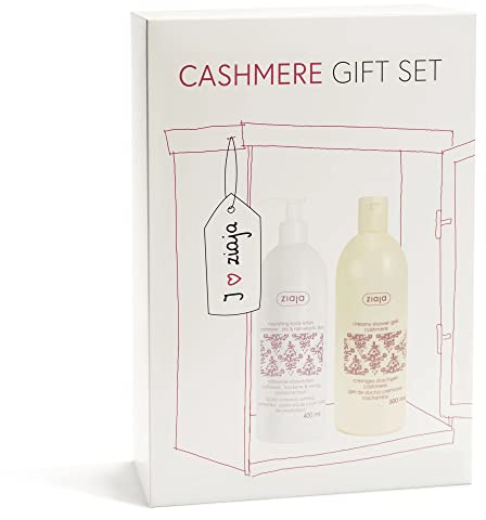 Ziaja CACHEMIRA Geschenkset: Körperpflege-Set für unisex, bestehend aus Kaschmir nährender Körperlotion 400 ml und Kaschmir cremigem Badegel 500 ml