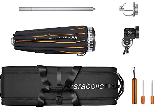 Godox Zoom Box P88Kit - Parabolic Light Focus System, 24-Arm Reflector - Effektive Beleuchtung - Perfekt für Mode und Kunst