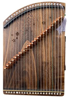 LANDTOM Guzheng Finger Trainer with Full Accessories/Guzheng Code/Backpack, Suitable for Professional/Adult/Beginner/Children 21 Strings (A, strings on bridges)