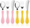 Vicloon Set de Couverts en INOX Enfant,6PCS Fourchette et Cuillère Enfant Prise Facile Acier Inoxydable pour Tout-Petit Stensiles D'apprentissage Parfaits
