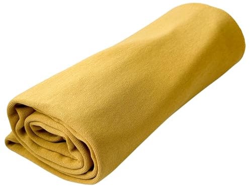 Hoppediz Premium Pucktuch aus Bio-Baumwolle - Vielseitige Kuscheldecke & Babydecke, Ideal als Schmusetuch, Erstlingsdecke & Schnuffeltuch, curry