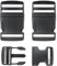 Steckschnallen für Gurtbänder, Größe 25 mm, 2 Stück, in Schwarz, aus Hartplastik, Steckschnallen-Klickverschluss, Ersatz Steckverschluss, Schnalle Reparatur, Rucksack Gurtschnalle, Steckschließe Gurt