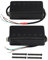 FLEOR Micros Humbucker Double Bobine Micros Cou et Chevalet Aimant Céramique Compatible avec Guitare Électrique Style LP pour Pièces de Guitare de Remplacement Noir