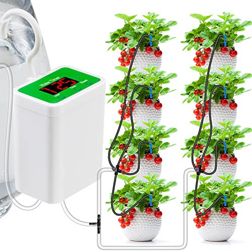 Sistema de riego automático para interiores, DIY de riego automático, sistema de riego automático de plantas con 8 flechas caídas para plantas en macetas de interior (Rectangle)