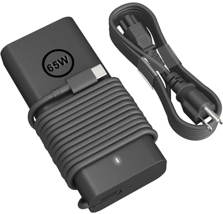 HBONY Caricabatterie USB C da 65 W 60 W per computer portatili Dell Latitude 5430 5530 7330 7430 7420 5520 5420 5540 5440 7440 7520 9420 9520 2in1 XPS 13 Plus Chromebook 31000 Cavo di alimentazione,