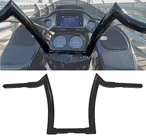 3,8 cm schwarzer Ape Hanger Lenker kompatibel für Harley 883 1200 Sportster XL Softail FLST FXST Dyna, Road King 1994-2023, Road Glide 1998-2013 Motorrad 30,5 cm Rise