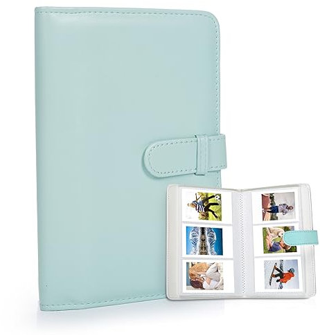 Riosin Mini-Album mit 108 Taschen, kompatibel mit Fujifilm Instax Mini-Film, geeignet für Instax Mini 12/11/7+/9/Evo/40/99/Liplay, 5,1 x 7,6 cm Fotoalbum für Canon Ivy 2 Kpop Photocard (Minzgrün)