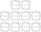 10Pcs Air Compressor Parts Air Compressor Rebuild Kit Air Compressor Head Gasket Kit, Air Compressor Aluminum Gasket Sealing Plate Replacement for 65mm Diameter Cylinder