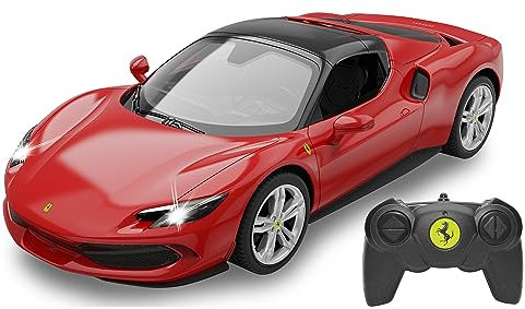 JAMARA Ferrari 296 GTS 1:16 2.4GHz Transparent Windscreen LED Light RC Car