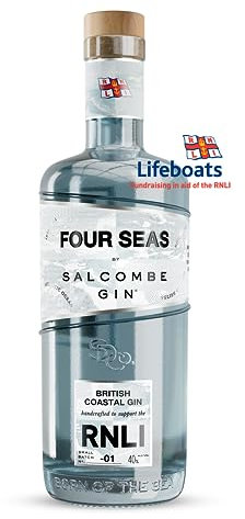 Salcombe Gin ‘Four Seas’ 70cl | 40% ABV | British Coastal Classic London Dry Gin | Supporting the RNLI | Vegan | 10% Donated to the RNLI | Distilled & Crafted in Salcombe, South Devon