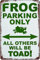 Frosch Parking Only Lustige Bar Wanddekoration Home Decor Retro Schild Blechschild 30,5 x 20,3 cm
