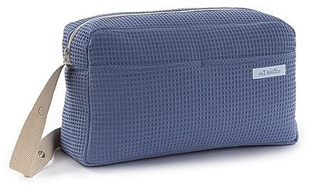 Mi Bollito – Bolso para carrito de bebé. Bolsa organizadora práctica, elegante y multifuncional de gran capacidad. Producto fabricado en España. (Azul grisáceo)
