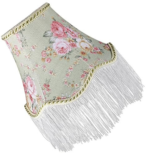 DOITOOL Retro-Stoff-Lampenschirm Europäische Spitze Nachttischlampenschirm Prinzessin Viktorianischer Lampenschirm Abdeckung Für E27-Schreibtischlampe Heimtisch Stehleuchte