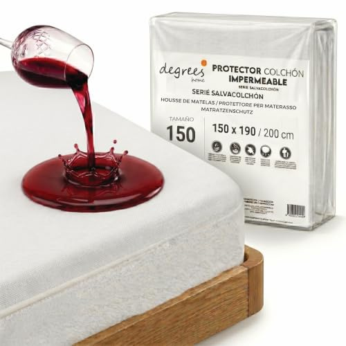 Degrees Home Salvacolchon – Wasserdichter Matratzenschoner mit Rundumgummi – Atmungsaktive Matratzenauflage, Milbenhemmend & Oeko-Tex Zertifiziert – Für Matratzen 180x190/200 cm