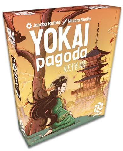 Strategisches und tragbares Kartenspiel für Kinder 8+ und Erwachsene, Yokai, Pagode, für 2 bis 5 Spieler, Reisen und Camping, japanische Kultur, Faroleo und Handmanagement in Spielen von 15 Minuten