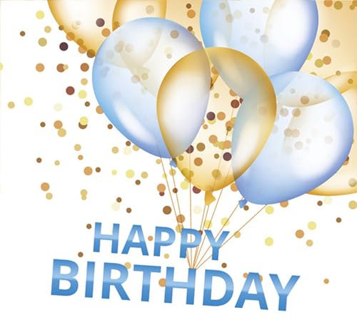 20 Servietten Geburtstag Ballons zum Geburtstag blau als Tischdeko. Papierservietten mit Motiv. Auch für Decoupage und Serviettentechnik 33x33cm