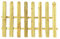 BEDS PLANET Picket Fence Panel - Natural Garden Wood - Rounded Picket, Pressure Treated - Hand Built for Long-Lasting Use - 5 Feet (L) x 3 Feet (H) for Quality Fencing