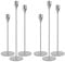 Filltown 6 Stück Kerzenständer Silber, Kerzenhalter Silber Candle Holder 32/27/22cm, Vintage Stabkerzenhalter Stabkerze für Kaminsimse, Hochzeiten, Abendessen, Geburtstage, Tischmitte, Wohnkultur