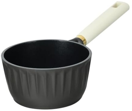 Techwood Casserole 16 cm Manche Fixe/Fonte Aluminium (Orion), Noire