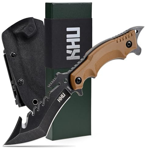 KHU Coltello a lama fissa Coltello da caccia Coltello da sopravvivenza Coltello Bushcraft 440C Acciaio G10 Handle, All'aperto caccia campeggio accessori With Kydex Sheath - 24A