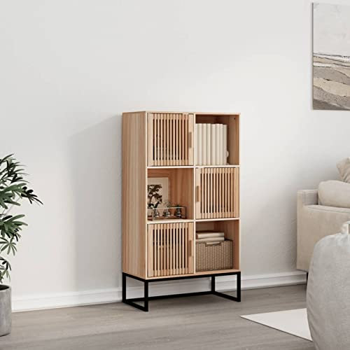 Iiaky Highboard 70x35x125 cm Holzwerkstoff Wohnzimmer Esszimmerschrank Vintage Buffetschrank