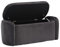 Moderner schlichter Aufbewahrungshocker, gestreifter Samt-Nachttischhocker, bequemes Sitzgefühl, Wohnzimmer, Eingang, Schlafzimmer Multifunktionale Aufbewahrungsbank (Dark Gray + Foam + Velvet)