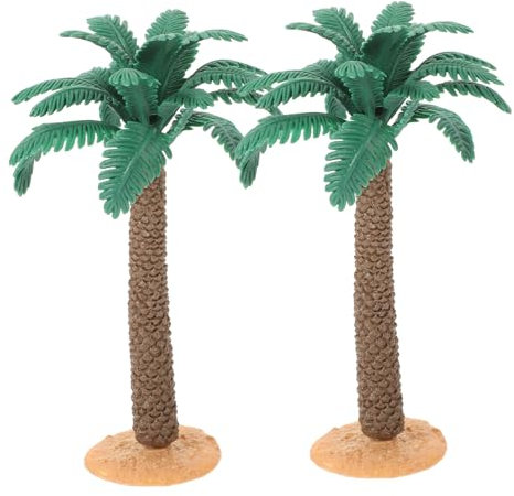 GREENADSCAPE 2stücke PVC Palmbaum Simulation Pflanzen Für Landschaftsdeko Künstliche Für Miniatur-Garten Und Zubehör