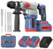 Akku Bohrhammer Professional 2x 4.0Ah Akku, Bürstenloser Motor, SDS Plus, Schlagenergie 2.3J Anti-Vibrationsgriff, 1300W, Maximaler Bohrendurchmesser 30 mm