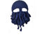 WRITWAA Oktopus-hut Strickmütze Wollmütze Maskenmützen Handgefertigte Hüte Blue