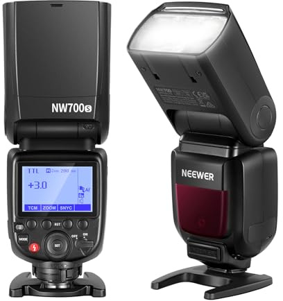 NEEWER NW700-S Flash Speedlite TTL,Speedlight Compatible avec Sony, Synchro Haute Vitesse 1/8000s, Sortie 1/1-1/256, TCM,230 Flashs Pleine Puissance, Recyclage Rapide 0,1-2,7s,Batteries Non Incluses