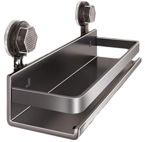 Feriany Étagère de salle de bain avec ventouse - Étagère de rangement murale pour la douche - Support d'organisation de - Design peu encombrant