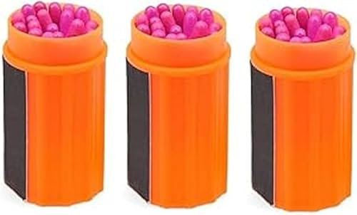 Cerillas impermeables a prueba de viento, juego de combate para exteriores con funda, herramienta de supervivencia para camping al aire libre (60 unidades)