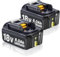 BATTOOL 2X Batteries de Rechange 18 V 8,0 Ah/8000 mAh pour BL1860B 18 V BL1860B BL1850B BL1860 BL1830 BL1815 BL1860B BL1835 BL1845 BL1850 199 4205. 3 LXT-400 avec Batterie LED