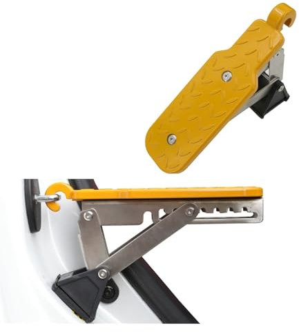 HILLAR Transversales Toit Marchepied De Porte De Voiture Pliable Universel Crochet De Porte Pédale pour Accès Au Toit De Voiture Marchepied De Porte De Toit Barres Toit(Orange)