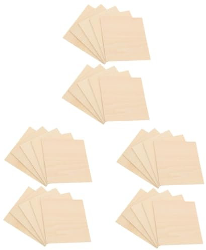 SHINEOFI 3 Sätze Brett Aus Lindenholz Bretter Rohlinge Zum Gravieren Gebäude Planke Rohlinge Zum Basteln Rustikal Leer Balsa Unbemalt Sperrholzplatten Schneiden Hölzern 10 Stück * 3