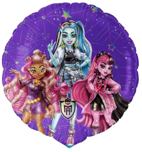 BeenSmile, Luftballons Geburtstag Monster High, Geburtstagsdeko Mädchen und junge, Heliumballon auch für Luft geeignet, sehr widerstandsfähiges material, 46 Cm
