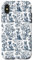 Black Labrador French Toile Dog Mom Case for iPhone X/XS