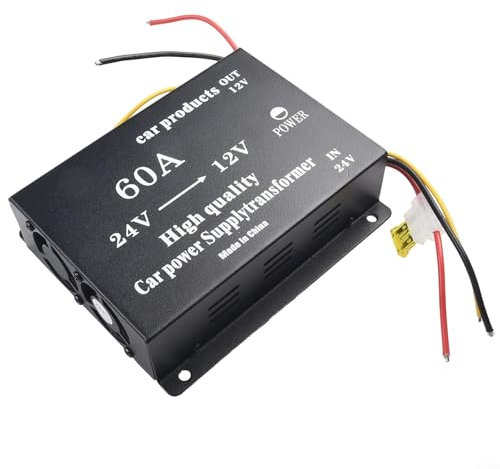 Convertitore di potenza da 24 V a 12 V per veicoli con capacità 60 A, trasformatore affidabile con protezione da sovraccarico