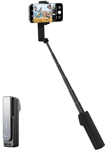 Selfie Stick with Wireless Remote – Portable Selfie Stick for iPhone & Android, Lightweight Foldable Travel Phone Holder for Cell Phone, for Photograph, Video Recording, Streaming, Black