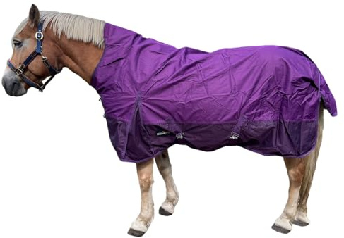 Brama-West Outdoordecke Pferd Riders King mit High Neck & Fleece Futter - 600D - Wasserdicht - Lila (125)
