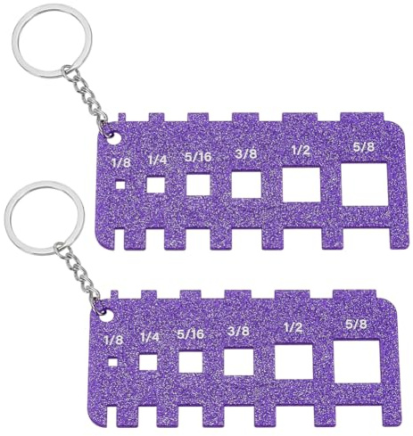 PH PandaHall 2pz Viola Acrilico Micro Locs Strumento di Misurazione per Maglia Righello Strumento di Misurazione per Stoppini Accessorio per Capelli Acconciature Trecce
