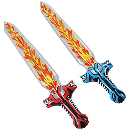 Fdit Épée Gonflable Flottante Rigide, Ensemble de Jeux d'eau, Matériau PVC Durable, adapté aux Divertissements Quotidiens/Festivals, 37,4 Pouces, 2 Pièces